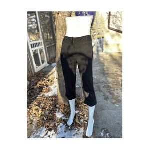 Tommy Bahama Black Silk Cuffed Trousers Cropped Mid Rise Sz 6